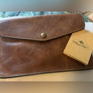 Brown Leather Clutch